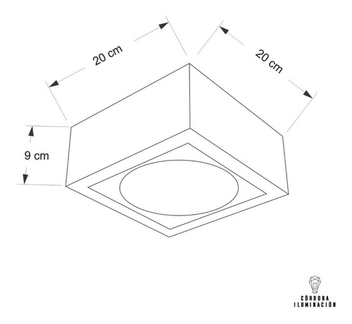 Imagen 2 de 5 de Box Aplicar Ar111 Negro Cardanico Spotsline Techo 1 Luces