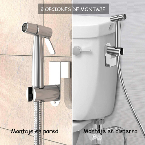 Juego Completo Llave Bidet Ducha Arabe Para Wc