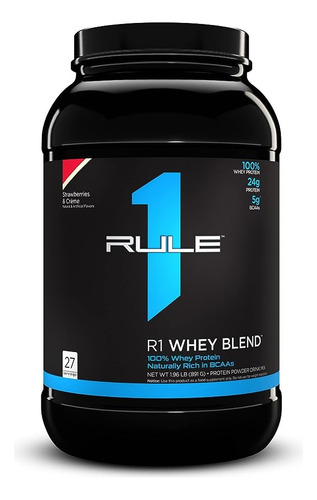 Rule One Proteina 100% Whey Con Eaa Y Bcaa 27 Servs Sabor Strawberries & Crème
