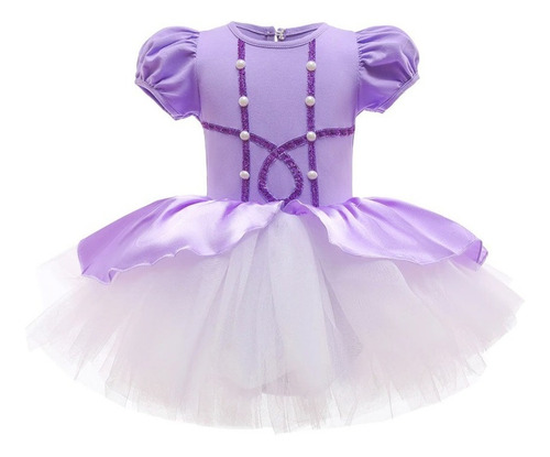 Imagem 3 de 4 de Vestido Balé Festa Infantil Princesa Sofia Bailarina Ballet