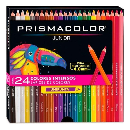 Colores Prismacolor C/24 Largos Lápices Resistentes Junior