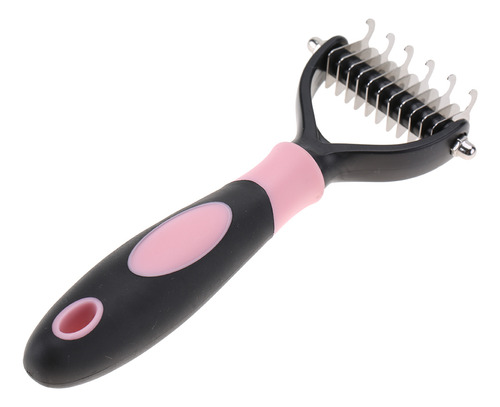 Cepillo De Pelo Rosa Para Mascotas, Profesional, De 2 Caras,