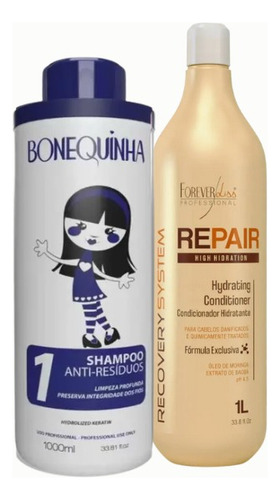 Kit Shampoo Anti-residuo 1l + Condicionador Force Repair 1l
