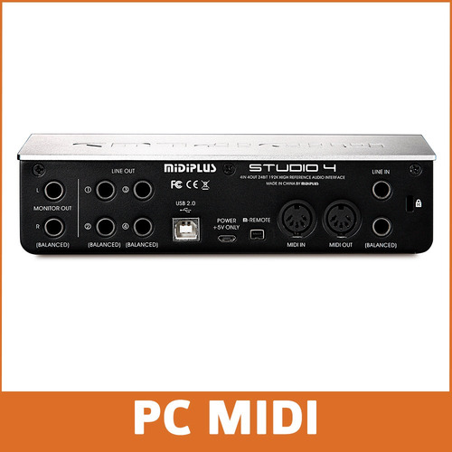 Placa Audio Usb Midiplus Studio 4 4 Salidas 4 Entradas Midi