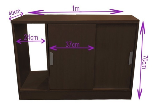 Mueble Para Oficina Multiuso Con Puertas Corredizas