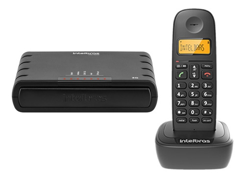 Imagem 1 de 5 de Kit Celular Rural Sem Fio Intelbras 5100 3g Antena Externa