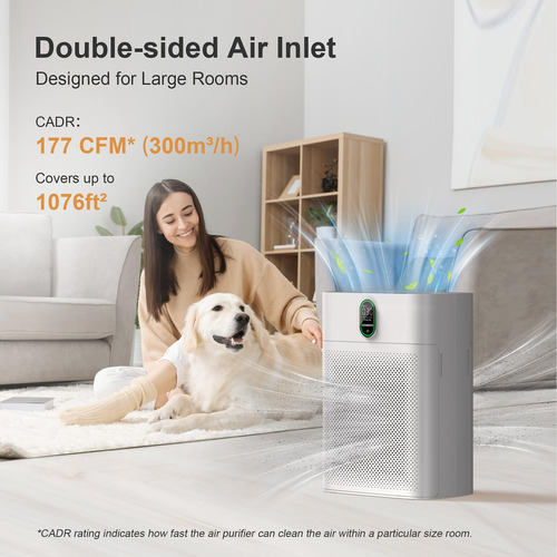 Purificador De Aire Para Habitaciones Grandes Con Wi-fi Y Al Color