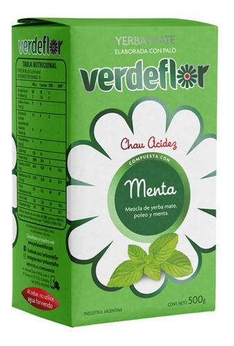 Yerba Mate Verdeflor Menta 500 Gr / Que Té Quieres