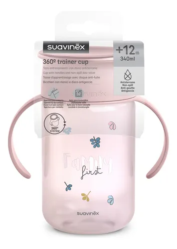 Vaso 360° +12m Antiderrame - Suavinex Color Rosa Pálido