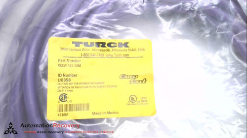 Turck Rksw 445-15m, Eurofast/profibus Single-ended Cords Ccf