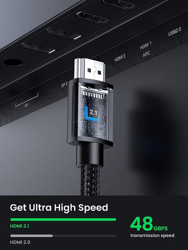 Cable Alargue Hdmi 2.1 Macho A Hembra 1 Mt 8k 60hz 4k 120hz