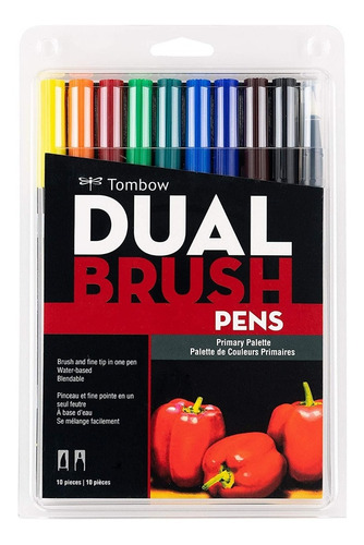 Imagen 3 de 9 de 10 Marcadores Tombow Dual Brush / Colores Primarios