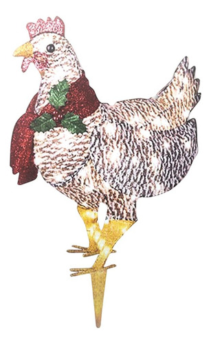 Lanterna De Frango Iluminada Com Enfeites Pequeno Sem Luz