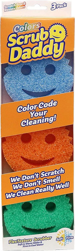 Scrub Daddy Colores, Paquete Flexible De 3