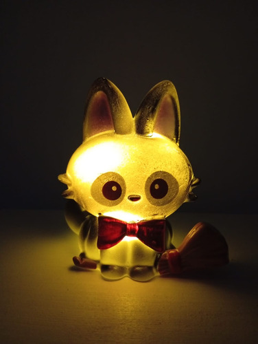 Figura Con Luz Studio Ghibli Totoro Ponyo No Face Jiji 6-7cm Jiji
