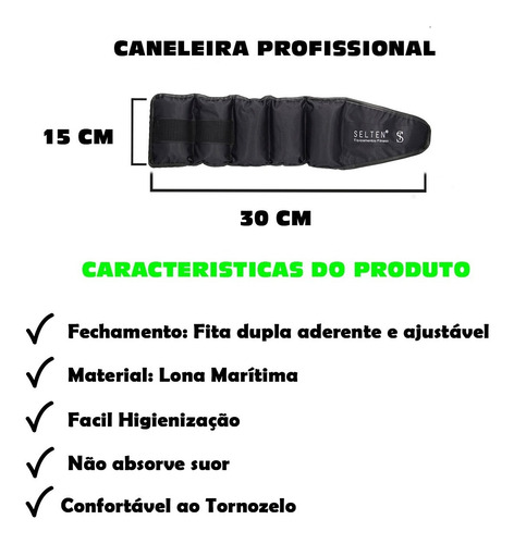 Imagem 2 de 8 de Caneleira 4kg Tornozeleira De Peso Academia Treino Hard Full
