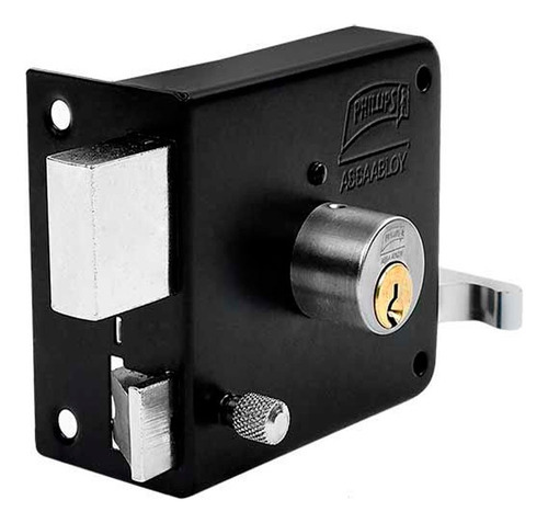 Cerradura De Sobreponer Izquierda Puerta 175n If Phillips Color Negro