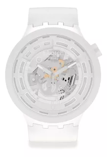 Reloj Swatch Sb03w100 C-white Bioceramic Big Bold Suizo