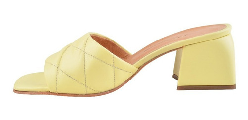 Zuecos Mules Taco Bajo De Mujer De Cuero Kroll - Ferraro