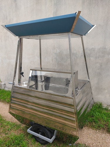 Carro De Mano Para Venta De Panchos, Hamburguesas Y Bebidas