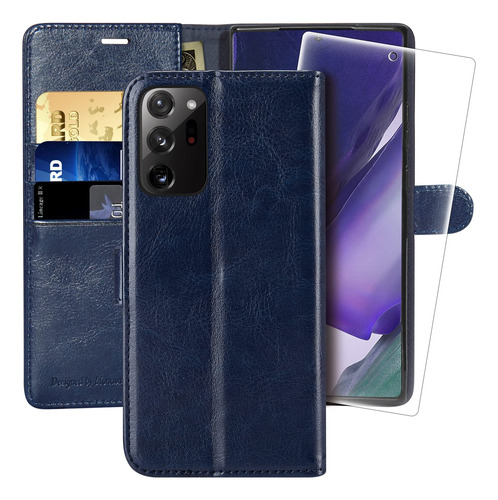 Funda Cartera Para Galaxy Note 20 Ultra 5g Azul 6.9 PuLG Pie