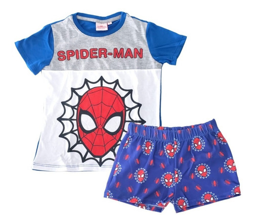 Pijama Spiderman Hombre Araña Niños Manga Corta Marvel®