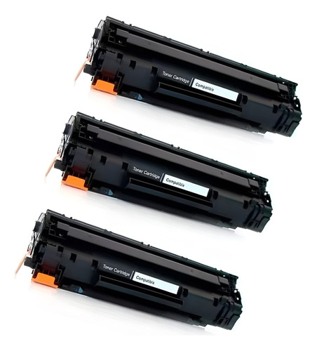 Kit 3x Toner 285a Compatível Ce285a 285 85a P-1109w 1102w Tinta Preto