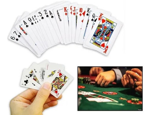 Set 2 Poker Cartas Naipes + 6 Dados Juego De Mesa 