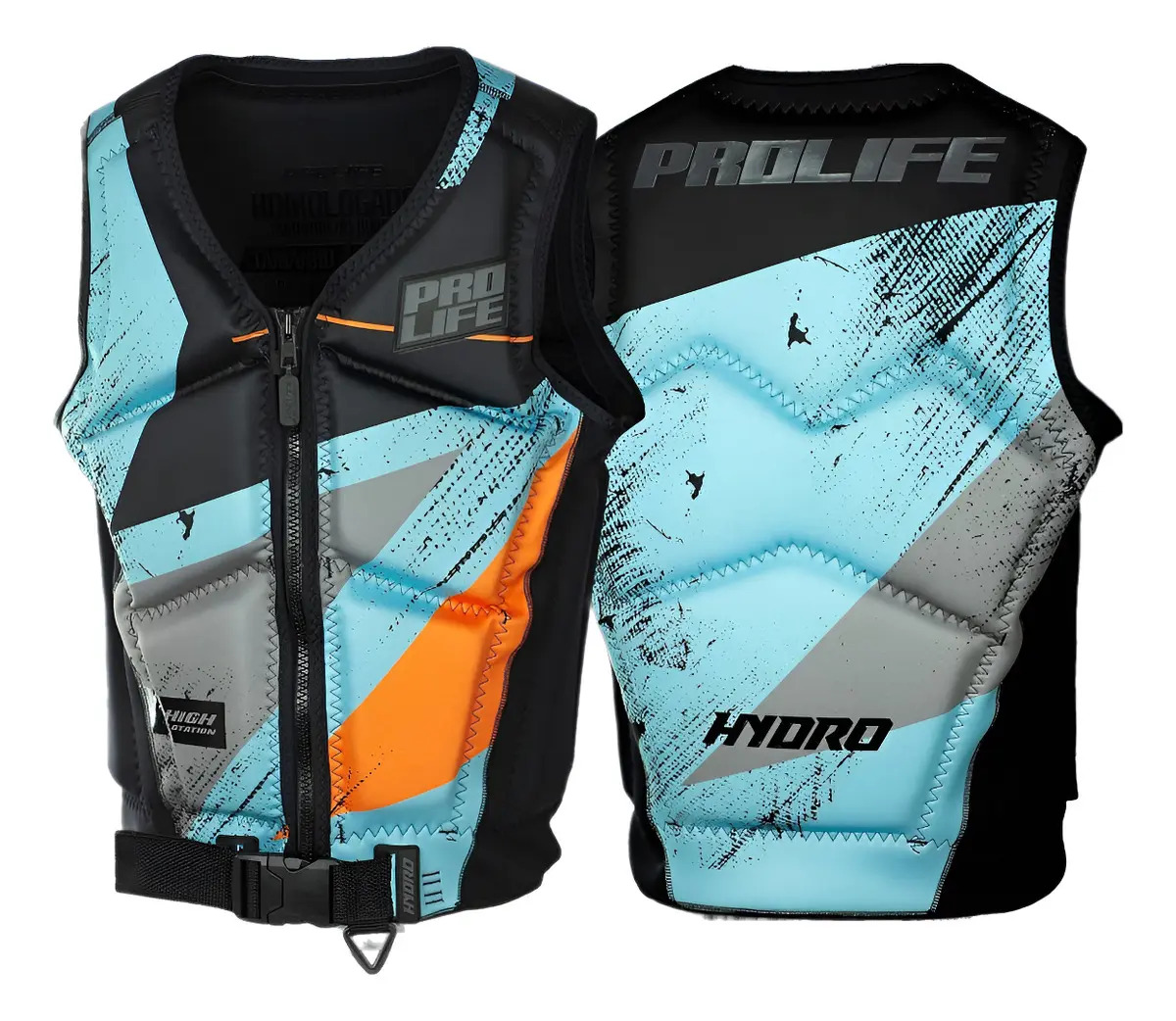 Colete Salva-vidas Prolife Hydro Neoprene Classe V Jet Ski Cor Atlantis Tamanho M - De 35 A 55kg