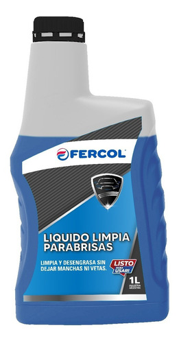 Imagen 1 de 9 de Liquido Limpia Parabrisas Fercol Botella 1 Lt Listo P/usar