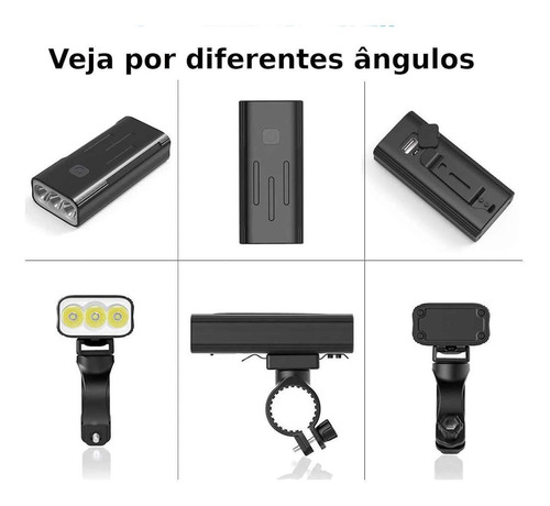 Imagem 5 de 7 de Farol De Bike Bat Embutida 1100 Lm 5200 Mah Power Bank Kx3