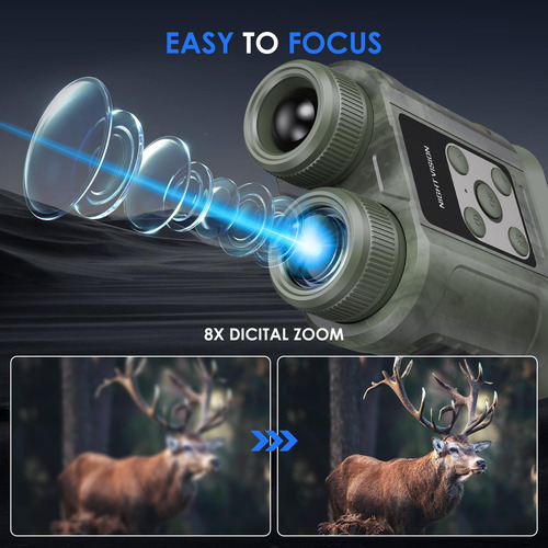 Gafas De Visión Nocturna Compactas Con Prismáticos Y Tarjeta