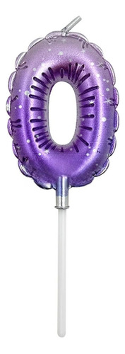 Vela Numero Degrade- Violeta- 9,5 Cm- Universo Mágico-