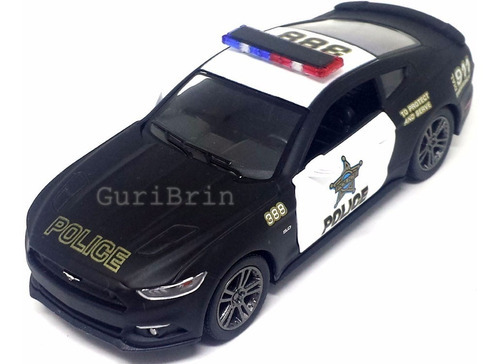 Carrinho Ford Mustang Gt Polícia Americana - Fricção - Ferro