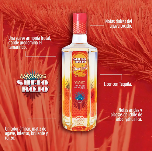 Licor Con Tequila Suelo Rojo Tamarindo Chile Yahualica 750ml