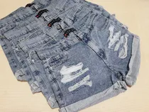 Comprar Short Jeans Denim Mon Con Roturas Rigido 36 Hasta 44 Divinos