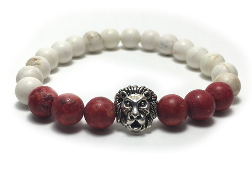 Pulsera Hombre León Piedras Naturales - Moda Hombre Mujer