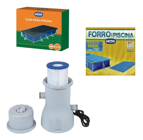 Kit Capa Forro Filtro Bomba 3600 L/h De Piscina 5000l - 220v