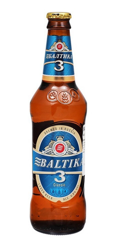 Cerveza Baltika 3 Lager Clásica Estilo Europeo 450 Ml