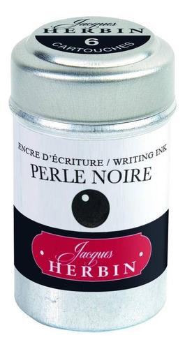 Tinta Caligrafia Herbin Cartucho C/ 06 Perle Noire 20109t