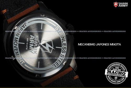 Reloj Shark Army Lumin Seal - Acuatico Acero Cuero Colores