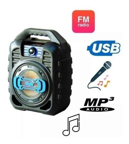 Parlante Portatil Bluetooth Karaoke Luces Bat. Zealot Mce123