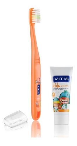 Cepillo Vitis® Kids + Gel 8ml. Pack 10 Unidades.