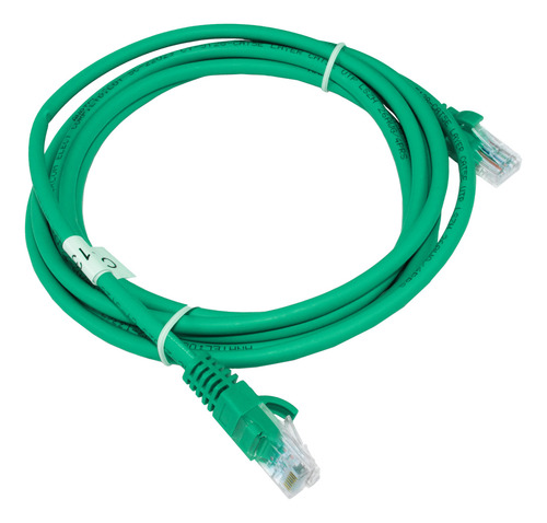 Kit 5 Cabos Lan Utp Cat5e Verde 2,5m 100% Cobre Homologado