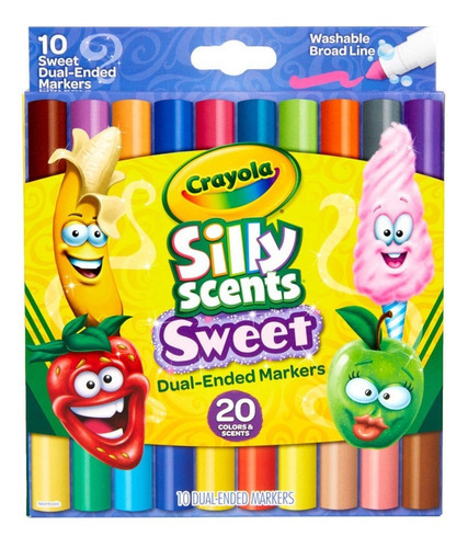 Crayola Silly Scents Dual-ended 10 Markers - 20 Scents