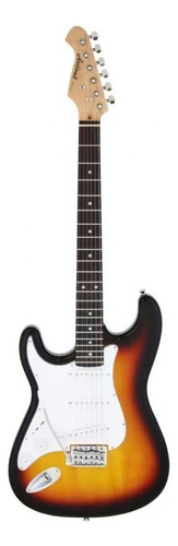 Guitarra Canhoto Strato Aria Pro Stg-003/m 3 Tone Sunburst