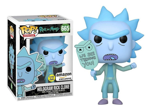 Hologram Rick Clone 665 Funko Pop Rick And Morty Amazon