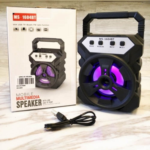 Corneta Altavoz Speaker Bluetooth Usb Sd Radio Portatil Led