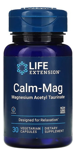 Life Extension Calm-mag Acetil Taurinato D Magnesio 30c Sabor Sin sabor