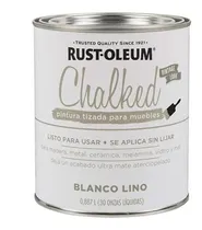 Comprar Pintura Esmalte Rust-oleum 0.9 Lt. Chalk Blanco Lino Tizada